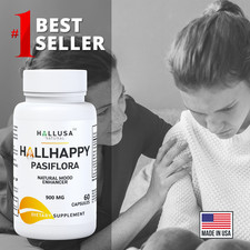 Hallhappy, Anti depression, Stress, Anxiety pills - St John’s Wort, 60 Capsules picture