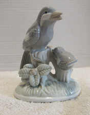 Vintage Mother Bird And Baby Porcelain Figurine picture
