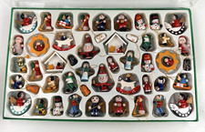 48 Vintage Kurt Adler 1980's Petite Wooden Mini Treasures Christmas Ornaments picture