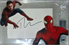 Spider-Man Tobey Maguire Signed Index Card Autograph, Beckett Authenticated picture