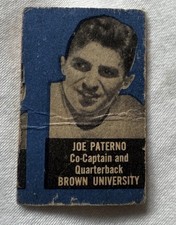 1950 Topps Felt Backs Joe Paterno Rookie RC Card Penn State Coach picture