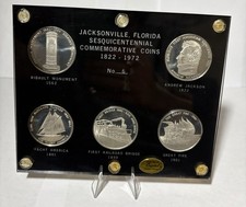 1972 Jacksonville FL Sesquicentennial 5-Medal Comm.STERLING SILVER Set No. 6 picture