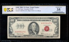 AC 1966A $100 Legal Tender PCGS 35 comment Fr 1551 picture