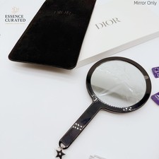 Black Quilted Hand Mirror w/ Protective Sleeve Portable Vanity Makeup Mirror picture