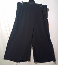 Torrid Women's Plus 3XL Black Wide-Leg Pull-On Pants Elastic Waist Viscose picture