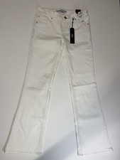 NWT Express Stella Low Rise Boot White Jeans Women’s 2S Stretch Bootcut picture