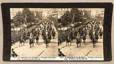 GEORGE ROSE STEREOVIEW 11896 Coronation Of HM King George V. War Office Staff. picture