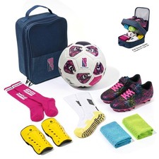 Brooman Kids Firm Ground Soccer Cleats (9, Black Fuchsia) SF666-Black Fuchsia-9 picture