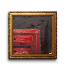 Original oil painting impressionist naïve style “ Chest of drawers “ with COA picture