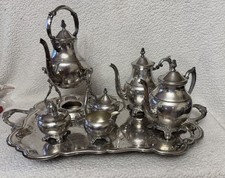 Vintage F.B. Rogers 8 Pc Silverplate Tea & Coffee Service Set picture