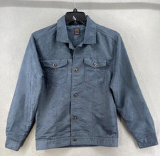 VTG 1946 Jacket Mens Medium Flannel Lined Casual Blue Outdoors Lightweight picture