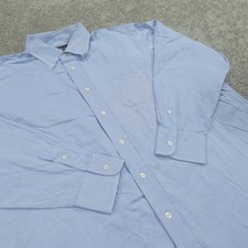 Robert Talbot Dress Shirt Mens 17.5 35 Button Down Regular Fit Blue picture