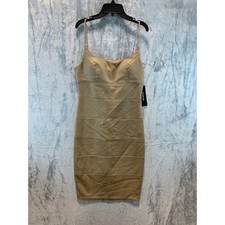 Bebe Womens Tan Snakeskin Print Bandage Bodycon Midi Dress NWT Size M picture