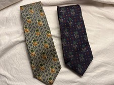 Vintage Holland and Holland handmade silk ties. “Big Game Safari” print picture