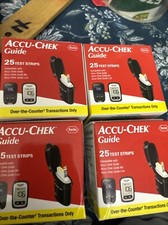 100 ACCU-CHECK Guide Test Strips - new mint  Exp2.2027 picture