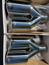 BMW Quad Exhaust Tips Stainless Steel Set Of 2 Brand New  /M picture