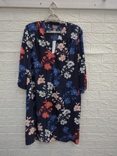 New Chico's Midi Dress V Neck 3/4 Sleeve Dress Women's Size 1.5 (US Size M/10) picture