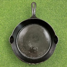 Vintage Griswold No 9 Cast Iron Skillet Large Block Logo Heat Ring 710 picture