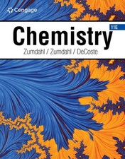 Cengage Chemistry 11th Edition Hardcover Textbook by Zumdahl, Zumdahl, DeCoste picture