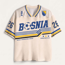 Retro B-H Soccer Mesh Jersey, Vintage Bosnian Football Shirt, Supporter Gift picture