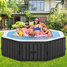 MOPHOTO 6 Person Inflatable Hot Tub Octagonal W Heater Pump/Filter/Spa Cover picture