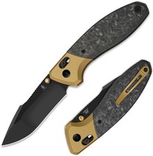 Kizer Cutlery Staffi Folding Knife 3.25″ S45VN Steel Blade Titanium/CF Handle picture