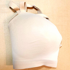 SOMA Enbliss Wireless T-Shirt Bra Beige 38DD Hook & Eye Adjustable Straps picture
