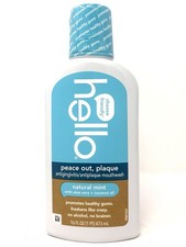 hello Peace Out, Plaque Mouthwash Natural Mint Aloe Vera Coconut 16oz Ex:2/27 picture