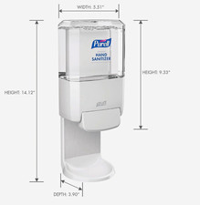 PURELL ES4 Push-Style Hand Sanitizer Dispenser White Refill 1200 mL 5020-01 picture