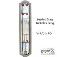 Therma-Tru 9-7/8x46 Arch Top Leaded Bevel Glass w/ White Frame picture