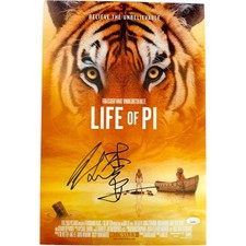 DIRECTOR ANG LEE SIGNED LIFE OF PI 12X18 MOVIE POSTER PHOTO JSA COA RARE picture