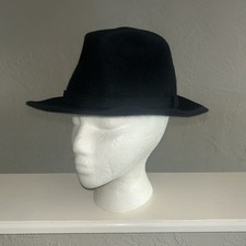 BORSALINO  Felt Fedora Black Hat Sz 57 picture
