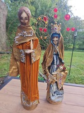Vintage MCM De Sela Mexico Paper Mache Nativity Statues 21
