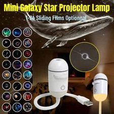 5D Holographic Galaxy Ocean Projector 360° Rotating USB Night Light Bedroom Lamp picture