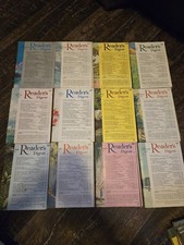 Vintage Reader's Digest Lot 12 1970s Magazines with intact coupons ads stories picture