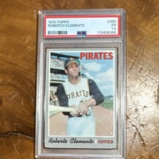 Topps 1970 Topps #350 Roberto Clemente Pittsburgh Pirates PSA 1.5 Cert 113406386 picture