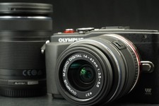 Olympus Pen Lite E-PL6 Black with 14-42mm + 40-150mm Lens -1188 cut- #12234 picture