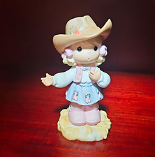 Precious Moments Porcelain Cowgirl Girl Figurine Hand Painted Sam Butcher 1997 picture