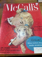 McCall's Magazine April 1958 Puppy Cover Kinsey Report Vintage Ads picture