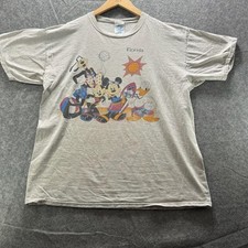 Sherry MFG Co. Inc. Shirt Mens XL Gray Mickey & Friends Florida Beach Tee picture