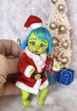OOAK GRINCH BABY GIRL BRYNLEIGH BY JONI LEA DOLLS-  DOLLY-STREET Posable Jointed picture