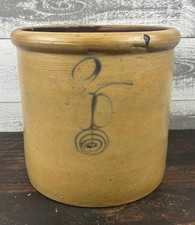 Antique Red Wing 2 Gallon Crock Minnesota Stoneware Co Cobalt Lazy 8 Salt Glaze picture
