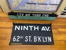 NY NYC SUBWAY ROLL SIGN NINTH AVENUE 62ND STREET BROOKLYN BENSONHURST BOROUGH PK picture