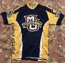 Marquette Adrenaline Promotions Bicycle Cycle Jersey Shirt Men Large L Zipper picture