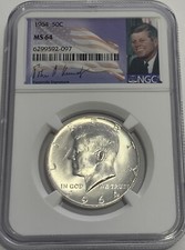 1964 P NGC MS64 Silver Kennedy Half Dollar First Year Issue JFK Coin Signature picture