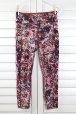 LULULEMON Athletica Crosshatch Abstract Cropped Athletic Leggings Pants Size 8 picture