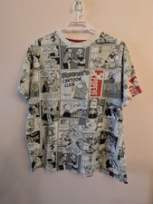 Popeye Trouble Maker T-Shirt Sz L Wimpy Bluto Short Sleeve Comic Strip B/w picture