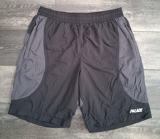 Palace Run It Nylon Shorts Mesh Lined Black Carbon Men's Size Medium picture