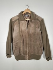 Vintage 60s/70s Selkirk Medium Tan Suede Zip Up Sweater picture