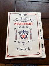 WW2 1944 US NAVY SHIPS STORE SPECIAL STATIONERY SET 24 UNUSED LETTER/ENVELOPES picture